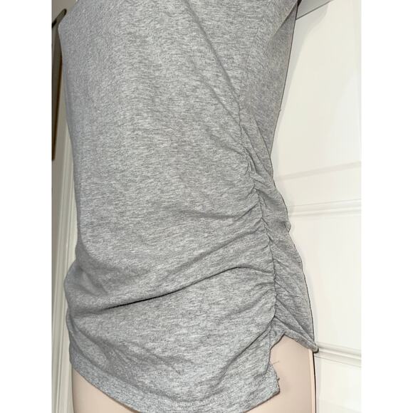 Michael Kors Gray Top with Zip Shoulders and Cap Sleeves, Women's Size P/S - Picture 5 of 8